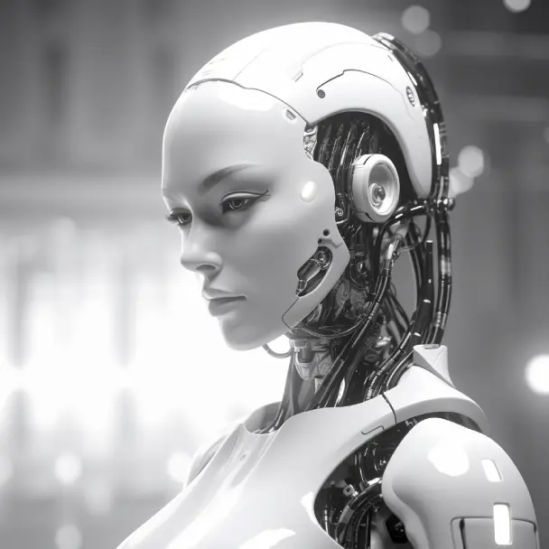White humanoid robot representing Nastia development